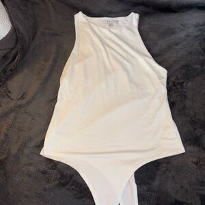 White Gaze business casual bodysuit